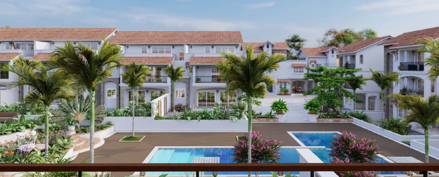 4bhk villa, pilerne, north goa, gated complex, luxurious villa, swimming pool