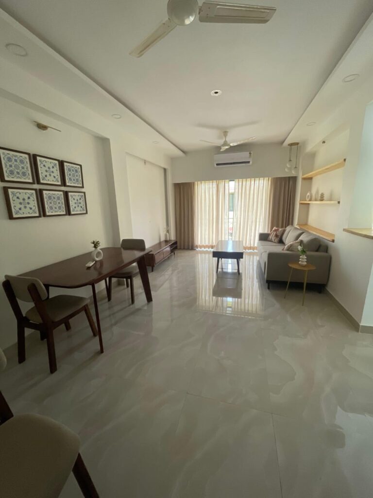 2bhk, apartment, flat, rent, furnished, siolim, gated complex, pool, security, rental flat, rental apartment, north goa, goa