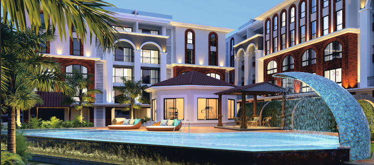3bhk, penthouse, apartment, gated complex, siolim, north goa, modern amenities, terrace with plunge pool