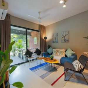 2bhk apartment, gated complex, pool, gym, prime location, assagao, north goa, goa