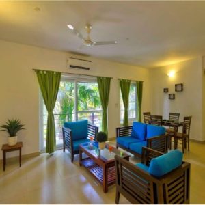 2bhk, apartment, flat, arpora, north goa, furnished, gated complex, pool, car park, security